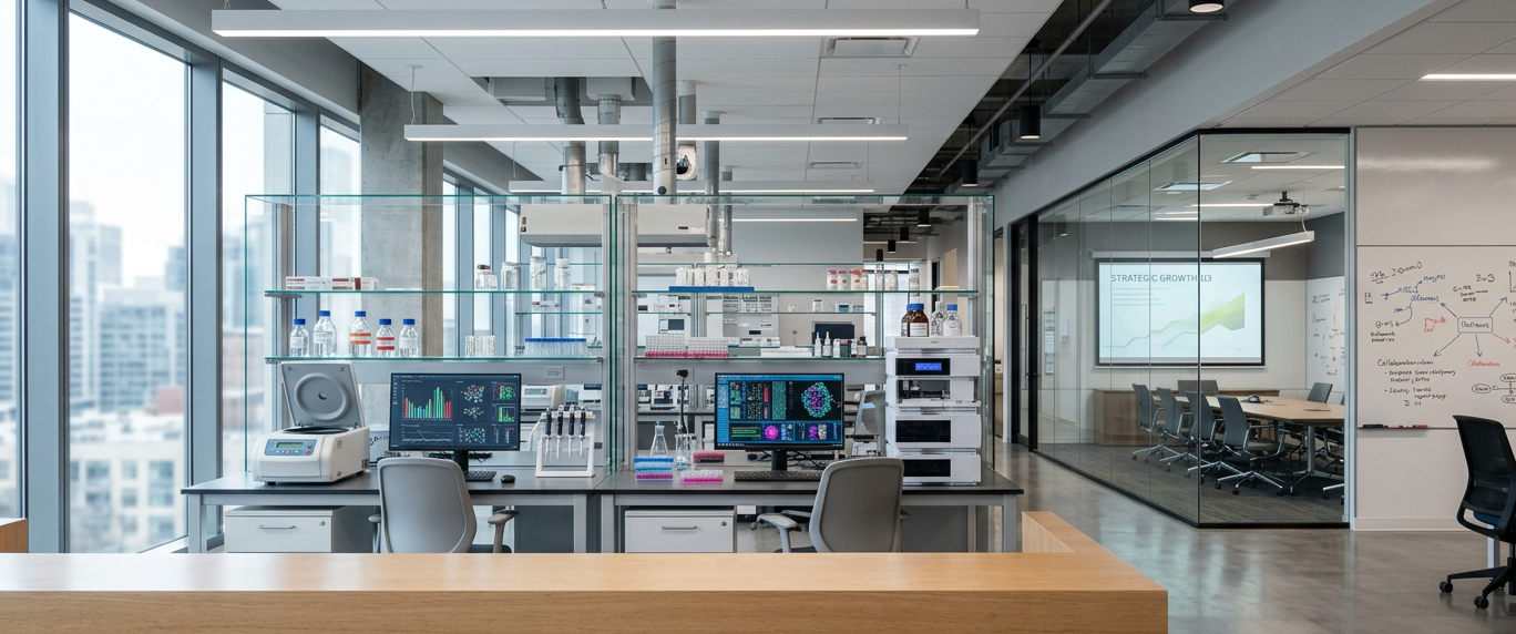 Firefly_Gemini Flash_life sciences business image generalised no human object in the image 63154-1